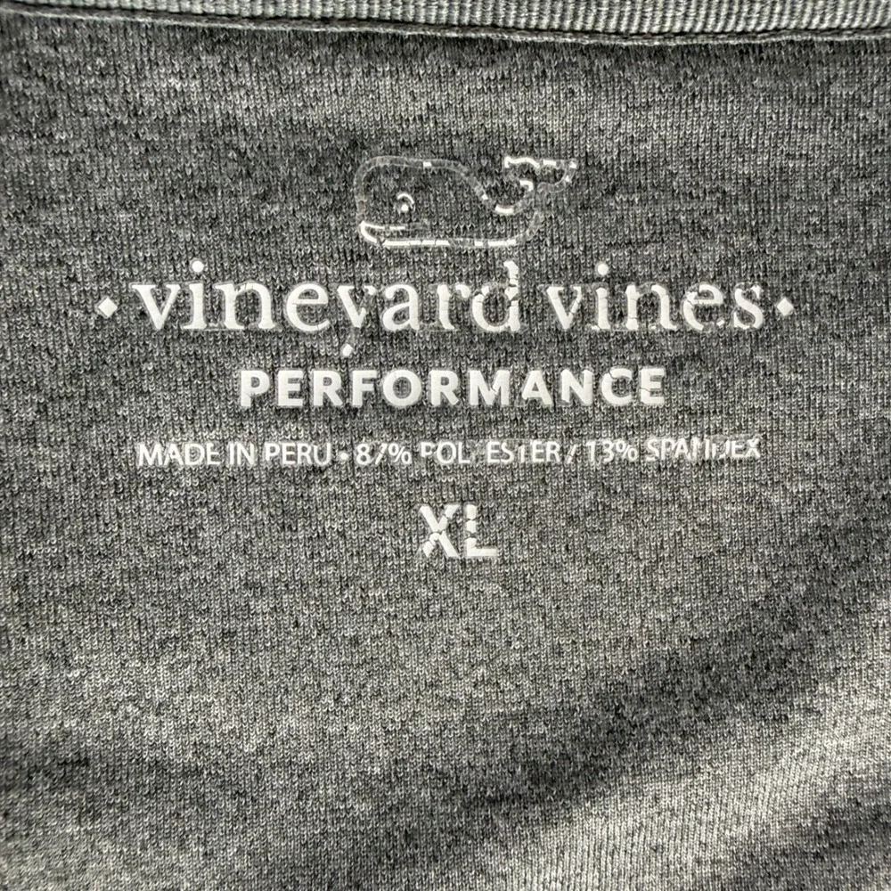 Vineyard Vines Performance Mens XL Gray Heathered Quarter Zip Pullover Sweater
